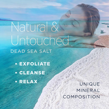 Dead Sea Salt, 100% Pure & Natural, 19 Lbs. Fine Grain (0-1.7 Mm) Bulk Bag, Easily Dissolving Dead Sea Salts for Soaking & Bathing, Skin Nourishing Fine Sea Salt, Unscented