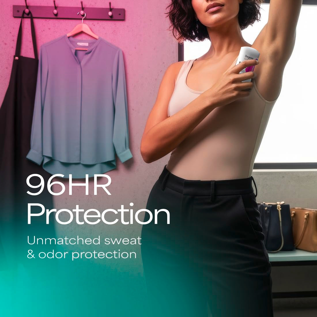 Degree Clinical Protection Antiperspirant Deodorant 72-Hour Sweat & Odor Protection 5-In-1 Antiperspirant for Women 1.7 Oz